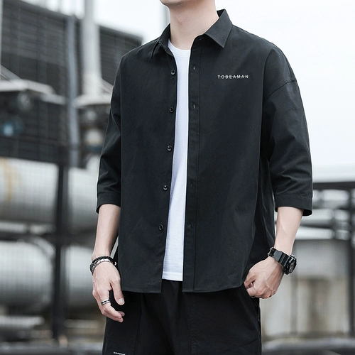 Tide, трендовая рубашка для отдыха, осенняя, оверсайз, в корейском стиле