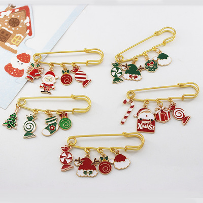 taobao agent Christmas brooch, pin, hairgrip, jewelry, Birthday gift