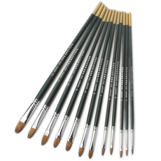 Кисть для рисования масляными красками 莫奈纯狼毫水粉笔水彩丙烯油画笔