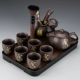 Zisha/Dragon Pot (желающий)+шесть чашек+благословения свиней/чайная церемония+Changfang (Qin Yun/Walnut) Black