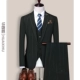 Черный комплект, штаны, жилет, рубашка, 2018, 3 предмета