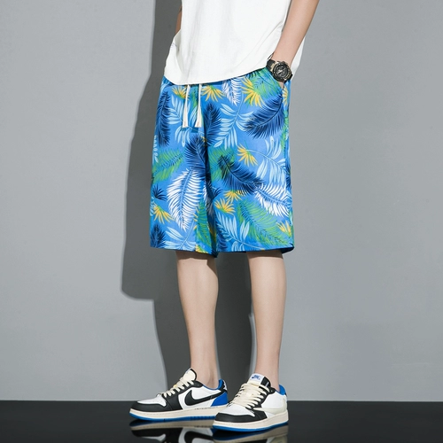 Летние шорты, пляжные быстросохнущие шелковые штаны для влюбленных, большой размер