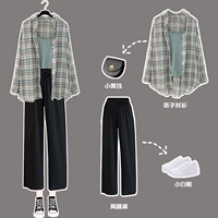 Рубашка, комплект, осенняя весенняя юбка, эффект подтяжки