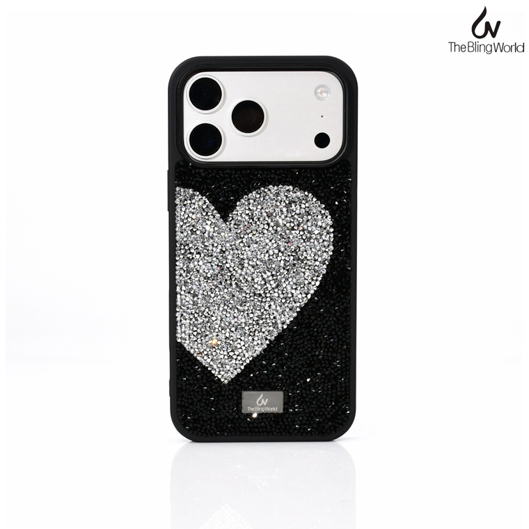 Gem Encrusted Hearts Glitter iPhone Case