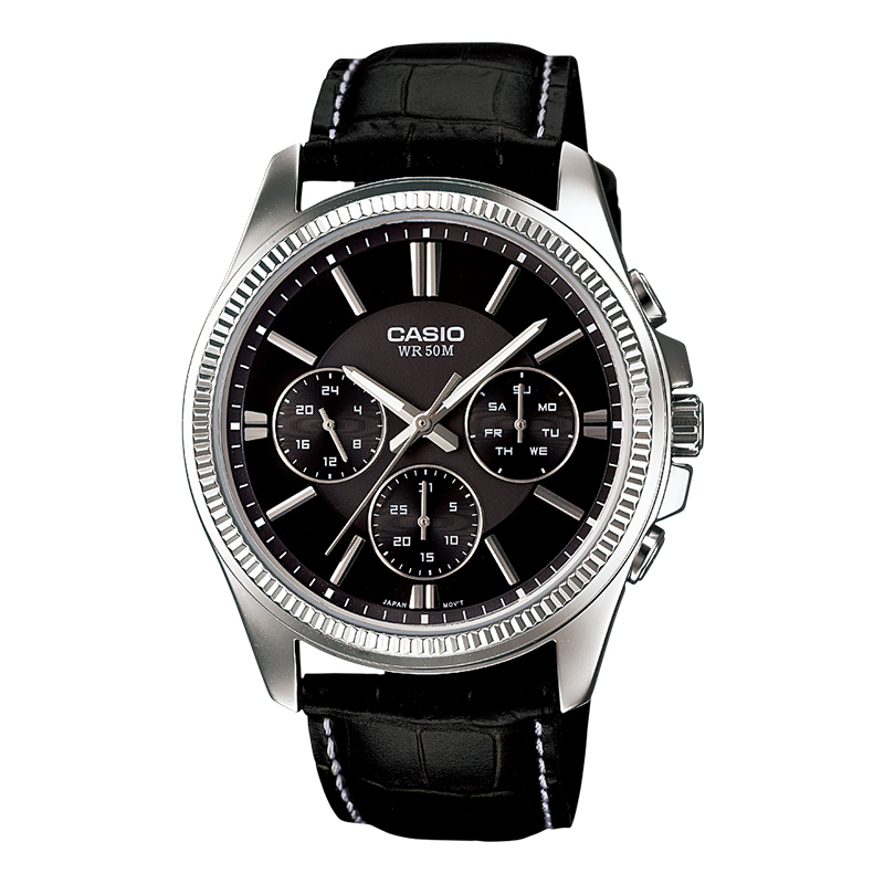 flagship store official website casio, fashion three eye waterproof quartz male table mtp-1375l