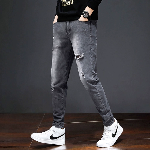 Зимние джинсы, демисезонные штаны, в корейском стиле