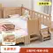 Giường trẻ em Beech giường ghép giường lớn có lan can Tấm trải giường mở rộng Giường đơn Giường cũi trẻ em Giường cũi gỗ nguyên khối Giường cũi