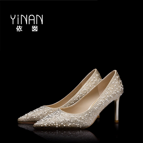 Shang Tong Sui Kenner Ladies, High -The Healed Shoes Женская прекрасная  Свадебная обувь невеста главная пряжа