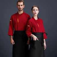 Модный красный черный лонгслив, водонепроницаемый фартук