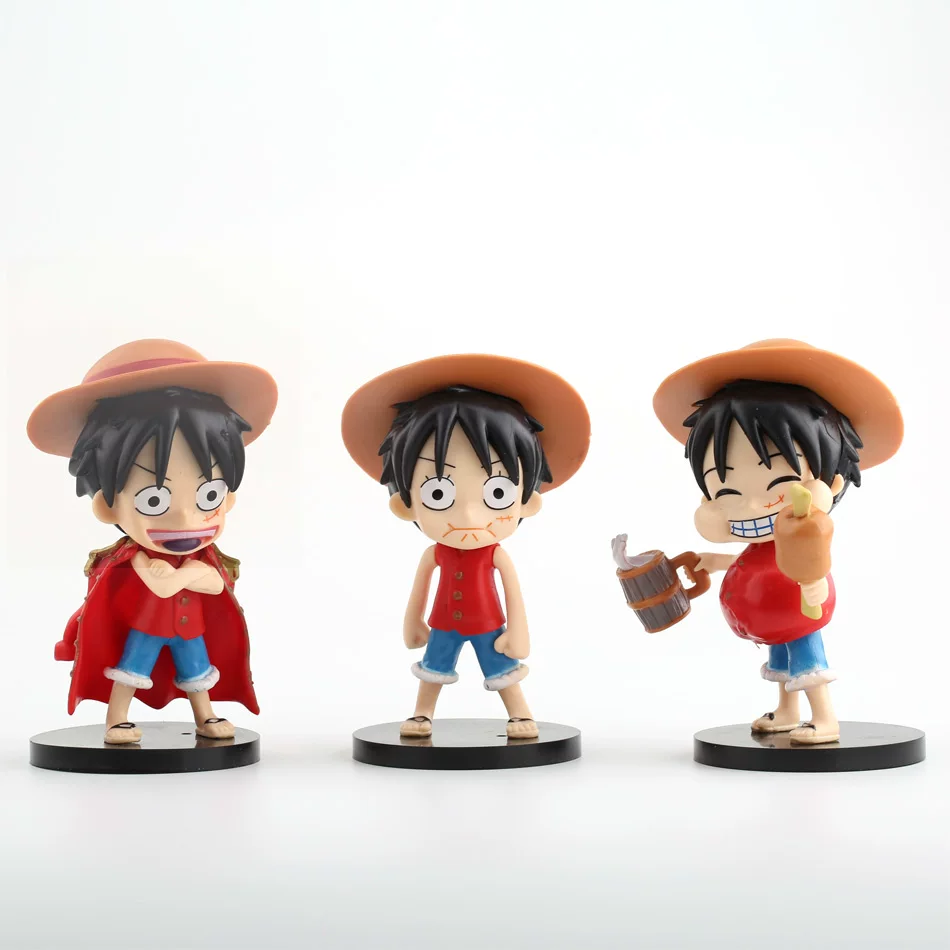 Q-версия украшения торта по мотивам One Piece, экспонат Luffy 3 куклы, для дня рождения, выпечка, моделирование, игрушки