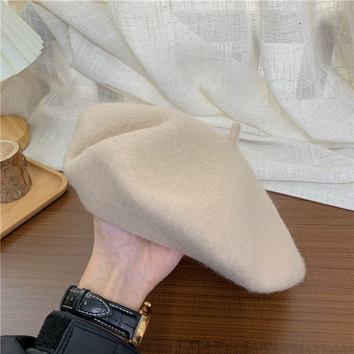 Берет, осенняя демисезонная шапка, универсальная шерстяная шерстяная картина, 2021 года, популярно в интернете, японские и корейские