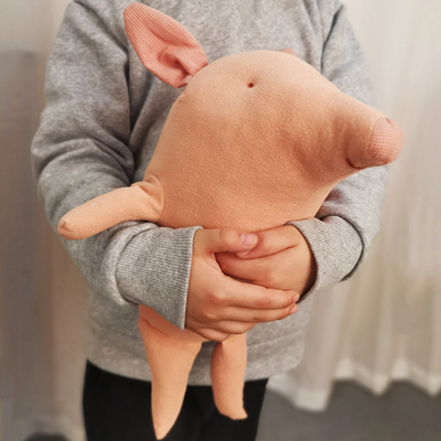 taobao agent Nordic cotton and linen fabric art truffle pig doll baby sleeping comfort doll pillow anti-dust mite children's toy gift