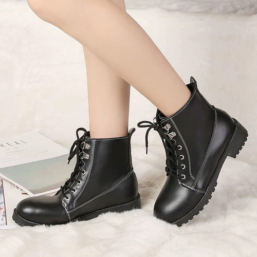 Martens, универсальные утепленные короткие сапоги в английском стиле, 2019, в британском стиле, осенние, популярно в интернете