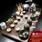Qinyi gỗ chắc chắn khay trà trà Bộ hộ gia đình tất cả trong một hoàn toàn tự động ấm đun nước văn phòng trà hiện đại bàn làm trà biển bàn trà điện gỗ hương Bàn trà điện