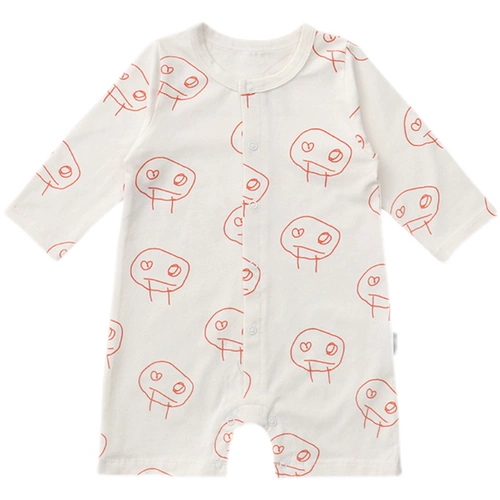 Осенний брендовый хлопковый детский комбинезон, боди для младенца, популярно в интернете, в западном стиле