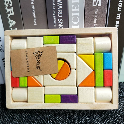 Деревянный экологичный детский конструктор, интеллектуальная детская игрушка для младенца для мальчиков, обучение, подарок на день рождения, 1 лет