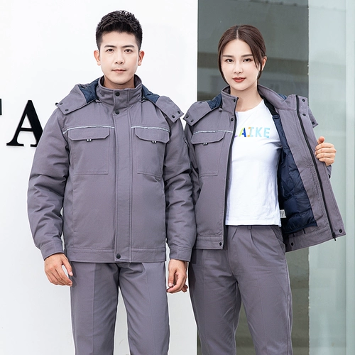 Зимняя куртка для работы подходит для мужчин и женщин, пуховик, увеличенная толщина, делается под заказ