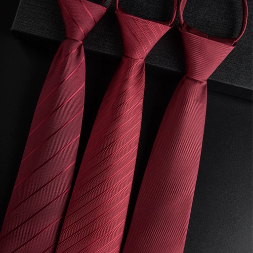 Tie Male Red Wedding Bridegroom Свадьба Yilao Мужская молния -без ленивого формата бизнес -игрок