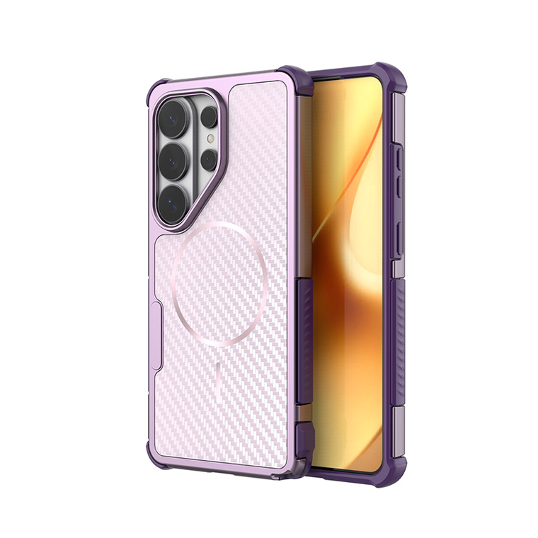 Carbon Fiber Diagonal Weave Minimalist Air cushion Samsung Phone Case