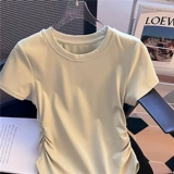Летняя футболка с коротким рукавом, сексуальный корсет, изогнутый топ