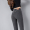 Smoky gray single pants with a high waist and a quarter