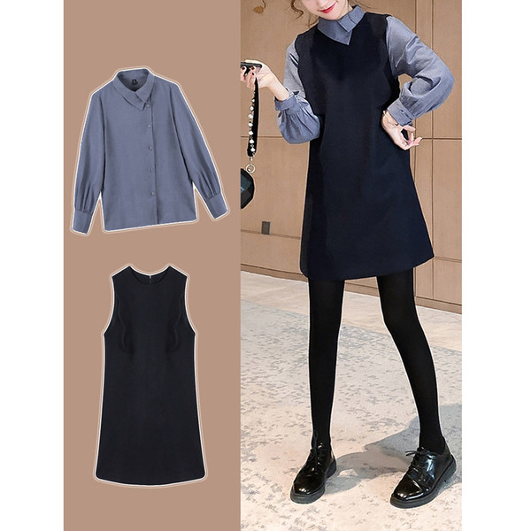 Осенняя дизайнерская рубашка, элитный комплект, платье, 2022 года, тренд сезона