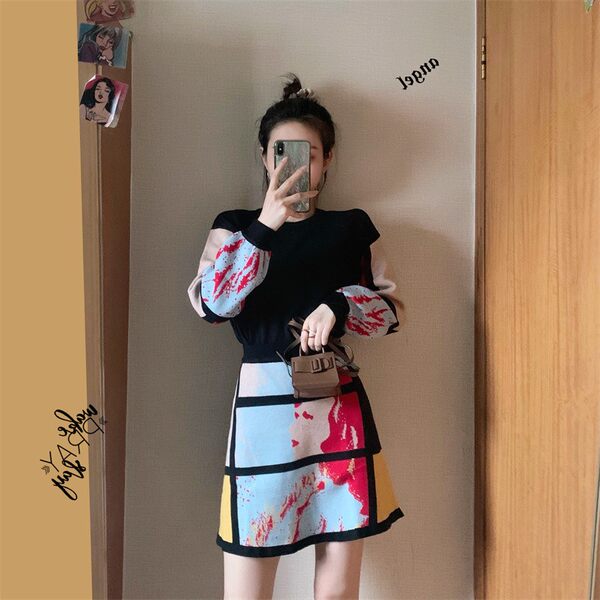 Дизайнерский оригинальный демисезонный комплект, юбка, в стиле Шанель, коллекция 2022, изысканный стиль