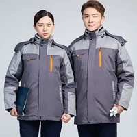 Горячий таяющий хлопок темно -серый с передним и задним цветом