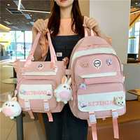 Розовая маленькая сумка для учебы, значок, кролик, подвеска