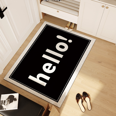 taobao agent Get the door of the door, the door of the door, the door, the net red black and white carpet, the creative door pad can cut the cushion