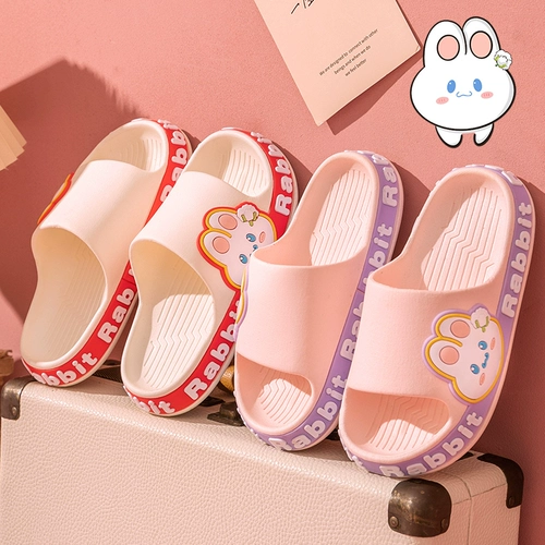 Детские слайдеры, летние мультяшные тапочки для принцессы, сандалии, мягкая подошва, семейный стиль