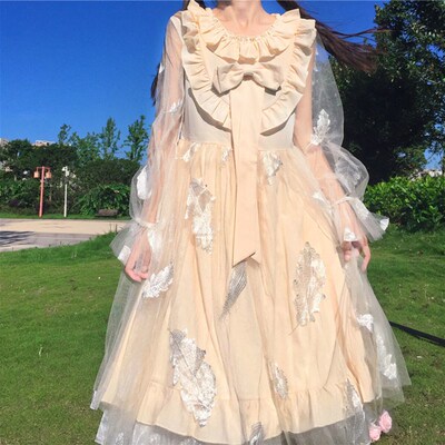 taobao agent Lolita lolita Japanese soft girl net yarn bow lolita skirt princess girl children super immortal sweet Xia