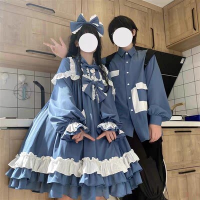taobao agent Genuine cute demi-season dress, Lolita style, long sleeve