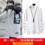 Мужской пуховик с пухом, длинная демисезонная утепленная куртка, средней длины