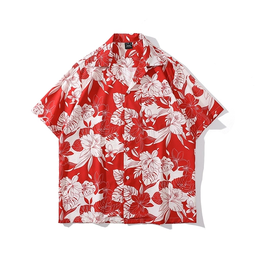 Ретро дизайнерская рубашка подходит для мужчин и женщин, тренд сезона, свободный крой