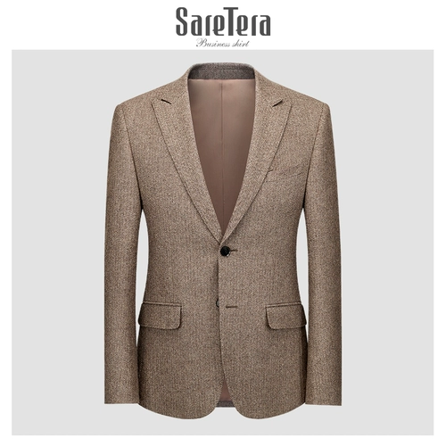 Зимний шерстяной пиджак классического кроя для отдыха, куртка, облегающий крой