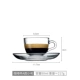 Ly cà phê thủy tinh cường lực nhập khẩu và bộ đĩa gia dụng Ý đậm đặc đậm đặc kiểu châu Âu - Cà phê