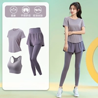 Сиреневый комплект, короткий рукав, 3 предмета