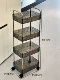 4 слоя без подвесных корзин [высокий прозрачный серый материал] Glacier Pattern/Loading Strong/нет запаха