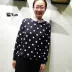 Áo sơ mi nữ Yunyun mùa thu 2019 sản phẩm mới áo sơ mi voan chấm bi nữ dài tay phiên bản Hàn Quốc của áo sơ mi chấm bi mỏng - Áo sơ mi dài tay Áo sơ mi dài tay