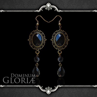 taobao agent Gloria ｜ Never recurring with darkness and hand -made earrings Vampire retro elegant earrings Gothic jewelry