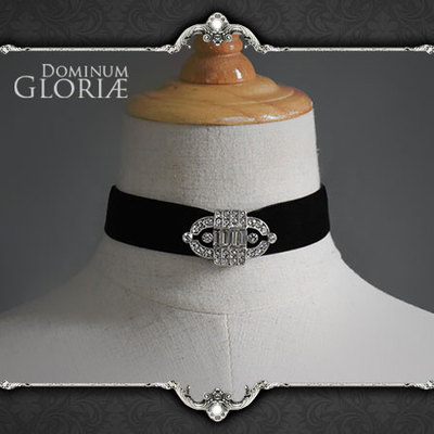 taobao agent Gloria ｜ Moon God Wishes Retro Vintage Decoration Art Style 1920 Tight Neck Necklace CHOKER
