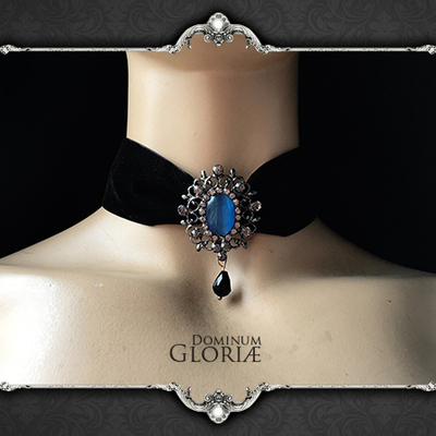 taobao agent Gloria ｜ Non -sound melting Gothic classic retro, simple, daily Hepburn European and American royal sister black versatile necklace