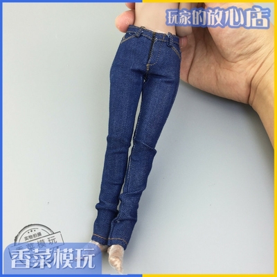 taobao agent 1/6 female soldier jeans jeans pants blue spot