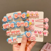 Синий комплект с бантиком, в цветочек