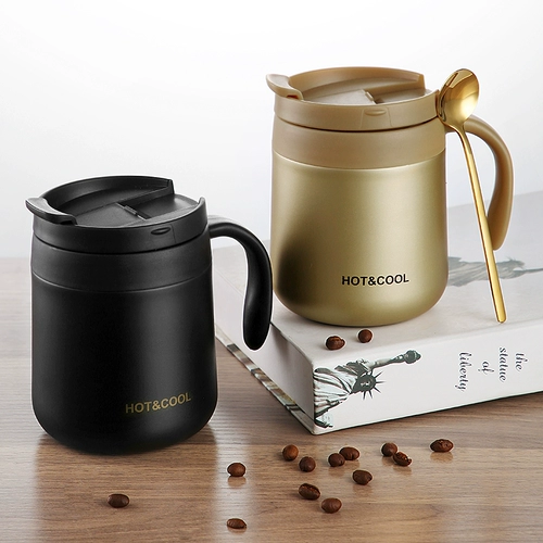 Mark Cup Coffee Cufe Thermos Boys Boys Tea Cup, приносящий Spoon Water Cup Женский офис мужская чашка чай