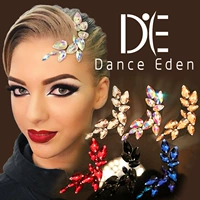 Danceeden Plong Ai Headgear Retro Latin Modern Dance White AB Color Diamond Riamon