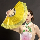 8 -INCH Real Silk Rongchang Fan Dancing Special's Special Dance Gangbang Yunnan Yunnan Flower Drum Fan Практика фаната Xiahong Fan