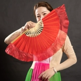 8 -INCH Real Silk Rongchang Fan Dancing Special's Special Dance Gangbang Yunnan Yunnan Flower Drum Fan Практика фаната Xiahong Fan