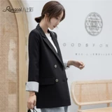 Осенний пиджак классического кроя, черный топ, популярно в интернете, 2019, в корейском стиле, в британском стиле